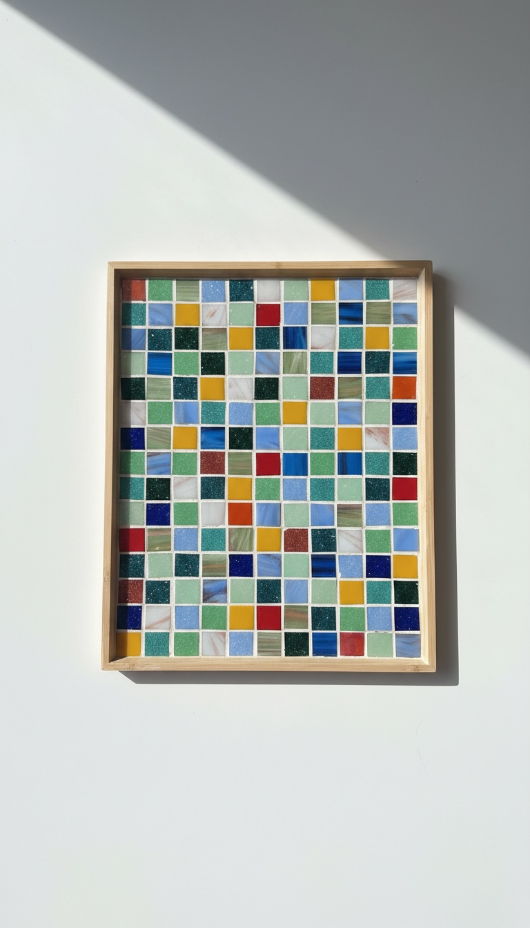 Bandeja de Bambú y Mosaico